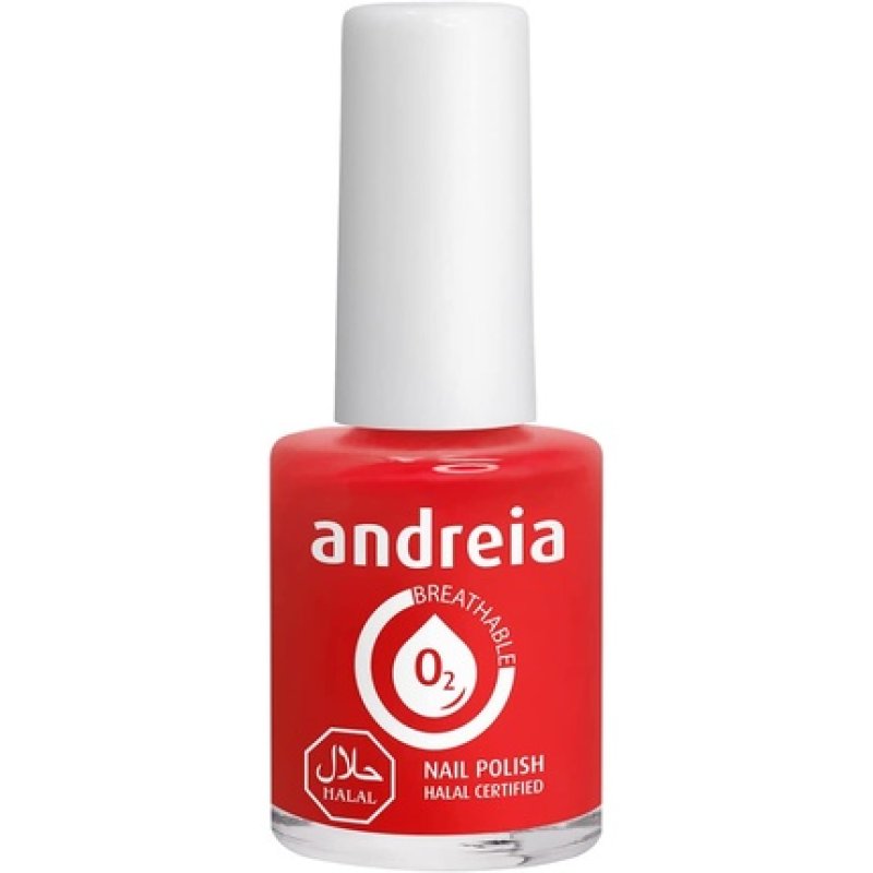 Andreia Halal Breathable Nail Polish Glossy Water Permeable Red B15 10.5ml - Shades of Pink