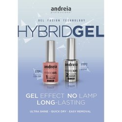 Andreia Professional Hybrid Gel Nail Polish Fusion Colour H34 Deep Red H34 Chocolate