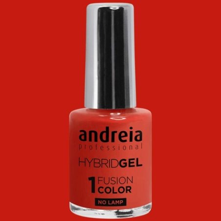 Andreia Professional Hybrid Gel Nail Polish Fusion Colour H41 Coral Tan - 2 Steps No Lamp Required Long Lasting Easy