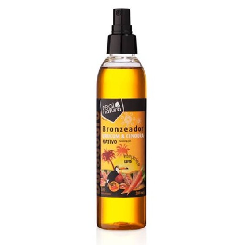 Real Natura Urucum And Carrot Tanning Oil Spf 15 200ml