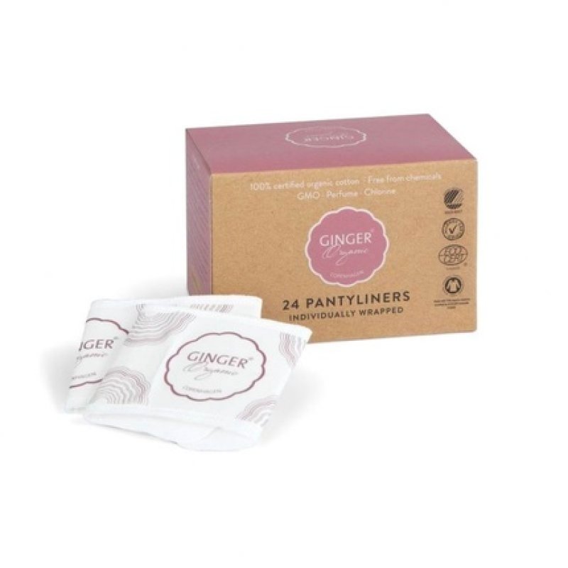 Ginger Organic Pantyliners - 24 Count