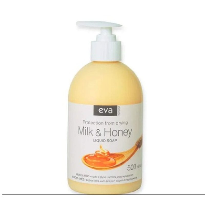Eva Natura Creamy Liquid Soap 500ml Milk and Honey