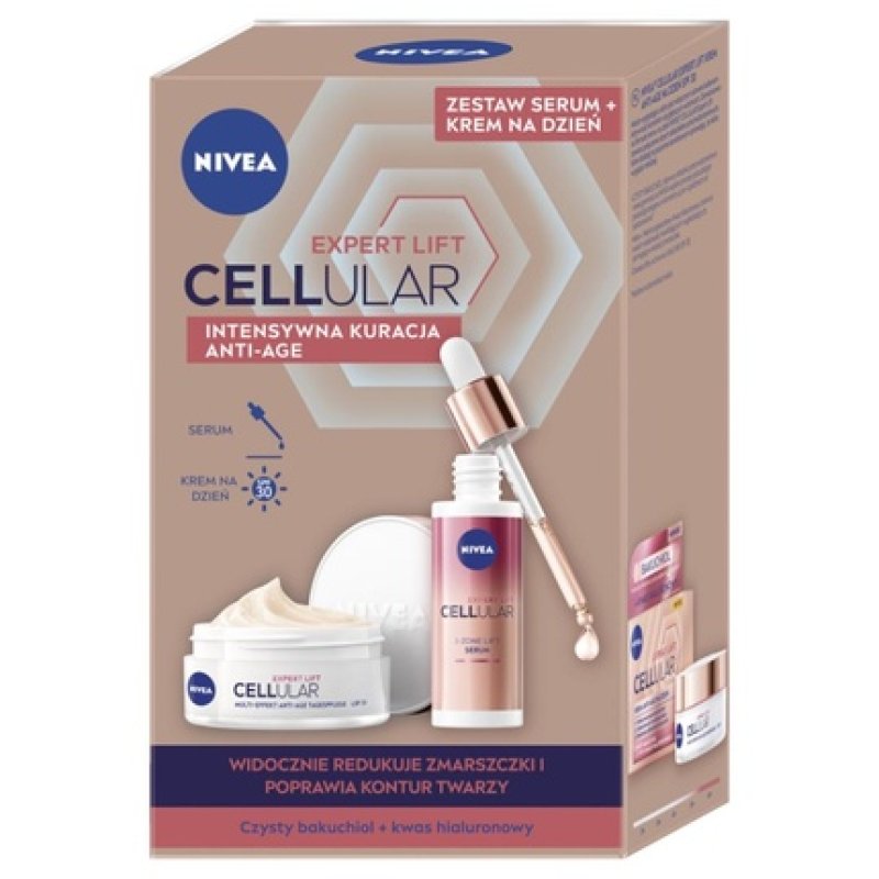 Nivea Expert Lift Cellular Day Cream With Spf30 50ml Targeted Face Serum 30ml