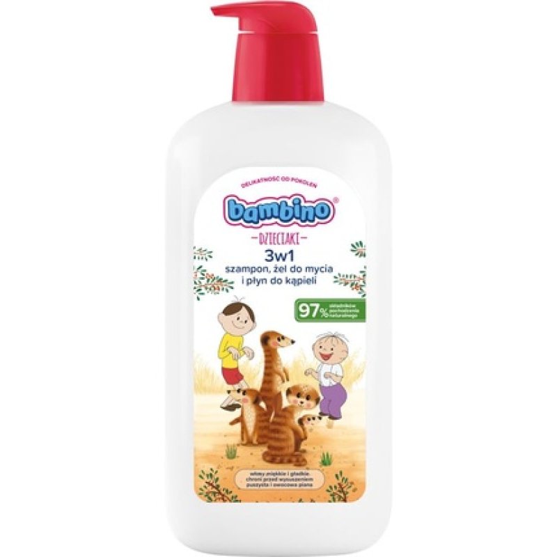 Bambino Kids 3-in-1 Shampoo, Shower Gel and Bath Liquid 1000ml