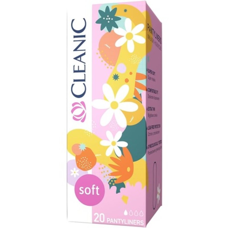 Cleanic Soft Ladies Pads for Daily Use Soft and Flexible Perfect Fit Extra Thin 2x Higher Absorbency Discreet