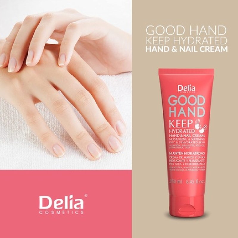 Delia Cosmetics Good Hand Cream Keep Hydrated Hand and Nail Cream Moisturising and Softening Shea Butter and Soya Oil