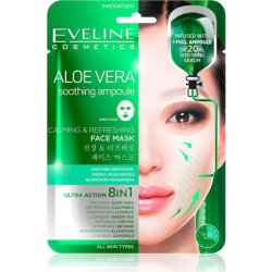 Eveline Aloe Vera 8 in 1 Calming and Refreshing Face Sheet Mask for All Skin Types