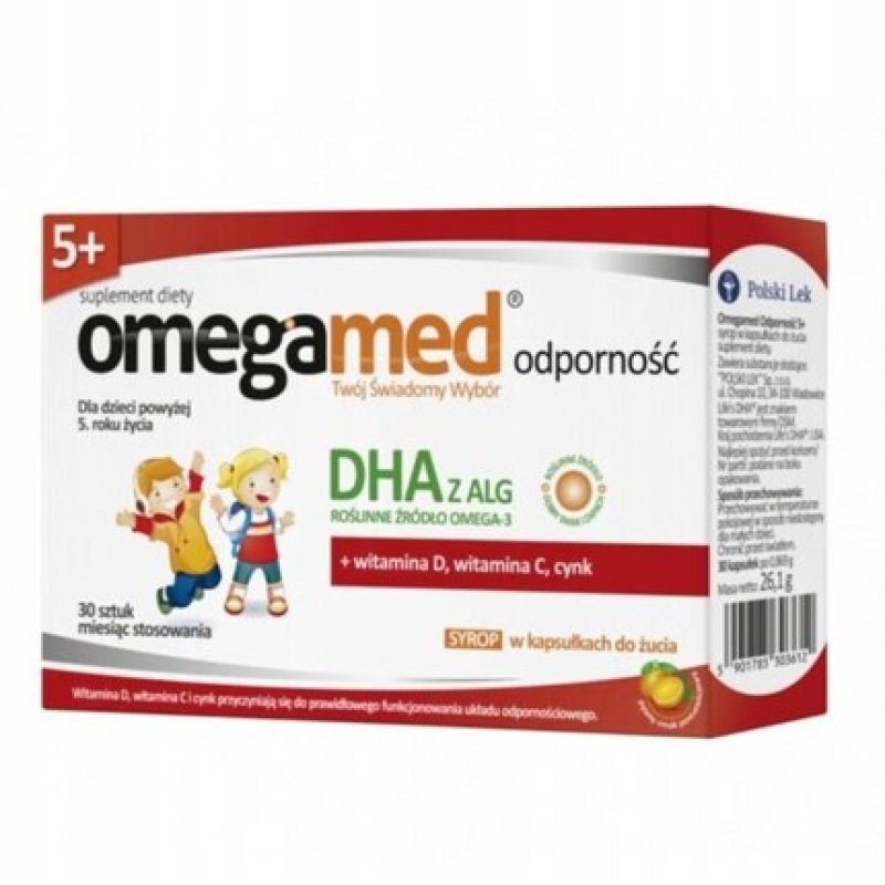 Omegamed Immune Capsules for Children DHA with Marine Algae Vitamin D3