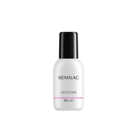 Semilac Acetone Nail Polish Remover 50ml for Hybrid UV LED Nail Polish - Dermatologically Tested