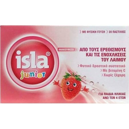 Farmasyn Farmasyn Isla Junior Lozenges With Strawberry Flavor For Cough Relief For Children From 4 Years Old - 20 Count