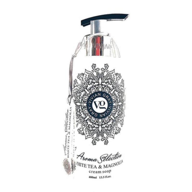 Vivian Gray 2015 Aroma Selection Soap Dispenser with White Tea & Magnolia Cream Soap 400ml
