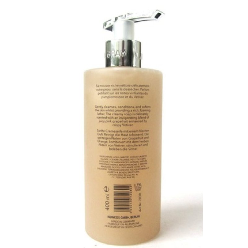 Vivian Gray Aroma Selection Cream Soap Grapefruit & Vetiver 13.5 FL oz