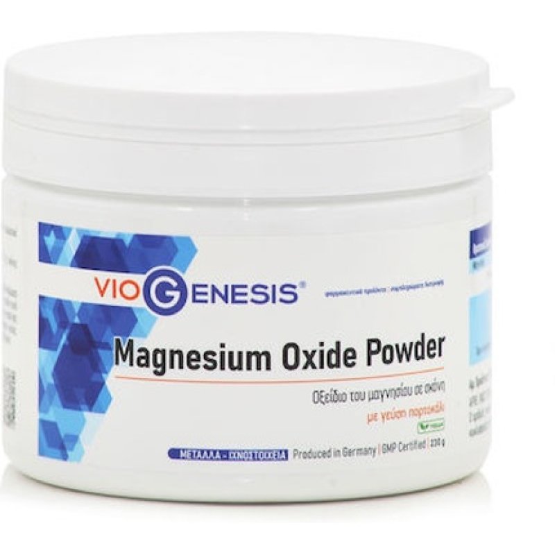 Viogenesis Magnesium Oxide Powder With Orange Flavor 230g