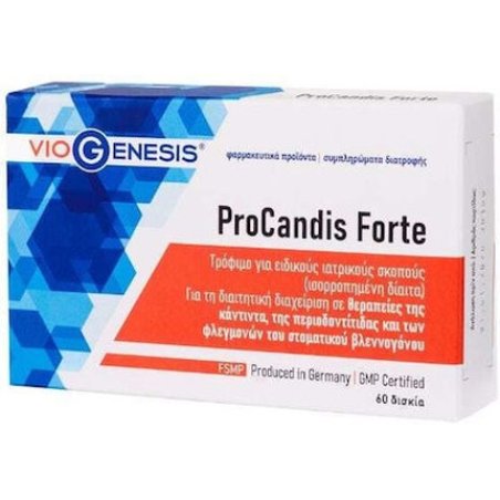 Viogenesis Viogenesis Procandis Forte Dietary Supplement For Inflammations Of The Oral Mucosa - 60 Tablets
