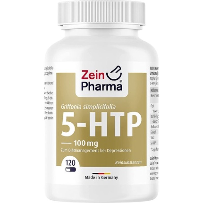 ZeinPharma Griffonia 5-HTP 100mg Vegan Capsules 120 Count - African Black Bean Seed Extract