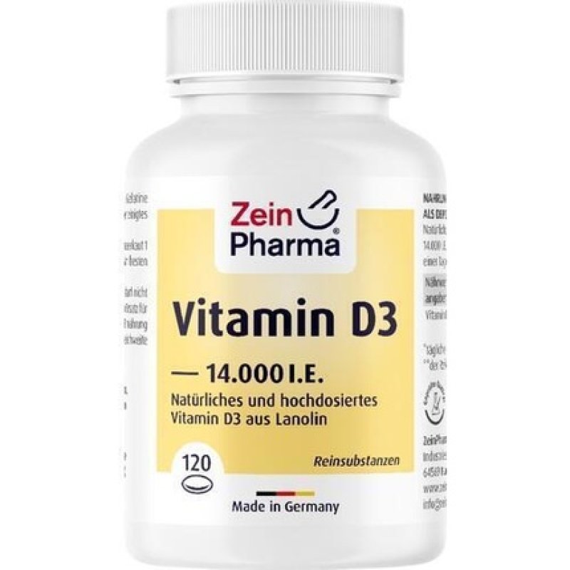 Vitamin D3 14,000 IU Softgel Capsules Zeinpharma 120 Count