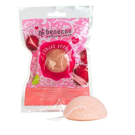 Benecos Natural Cosmetics Konjac Sponge Red Clay 100% Biodegradable