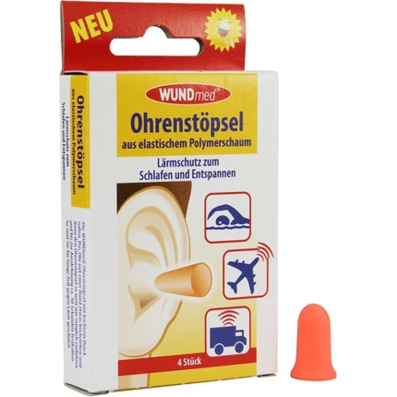 Wundmed Elastic Polymerschaum Earplugs for Noise Protection