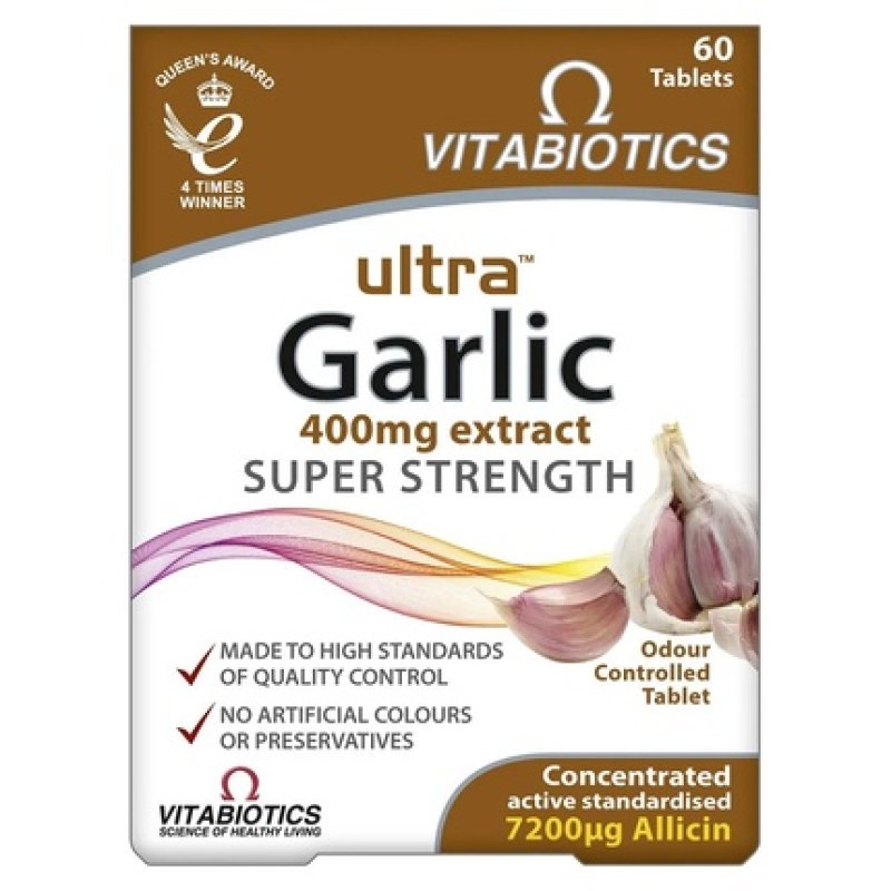 Vitabiotics Ultra Garlic Odorless Dietary Supplement 60 Tablets