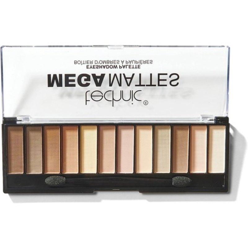 Technic Mega Mattes Nude Eyeshadow Palette 12 Professional Long Lasting Matte Shades for Day or Night