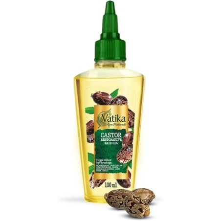 Vatika Afro Naturals Castor Restorative Hair Oil 100ml for Afro Textured Hair Reduce Breakage Promote Stronger Hair