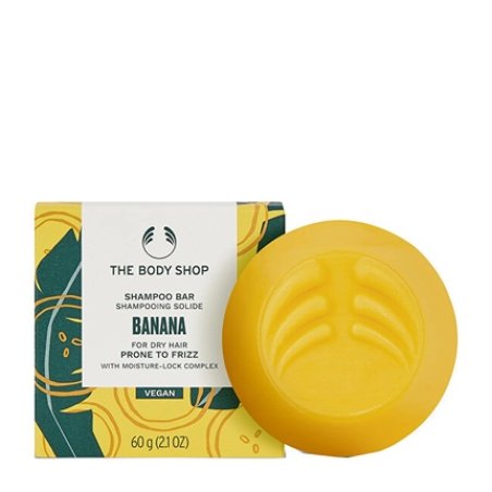 The Body Shop Solid Shampoo For Frizzy Hair Banana Shampoo Bar 60 G