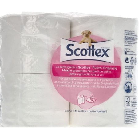 Scottex Pure Original Toilet Paper, 4 Rolls