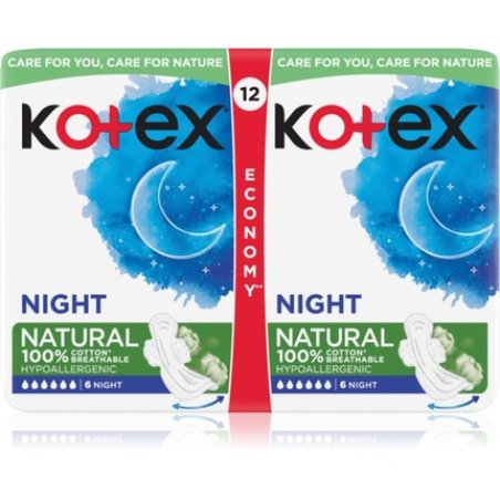 Kotex Natural Night pads - 12 pads
