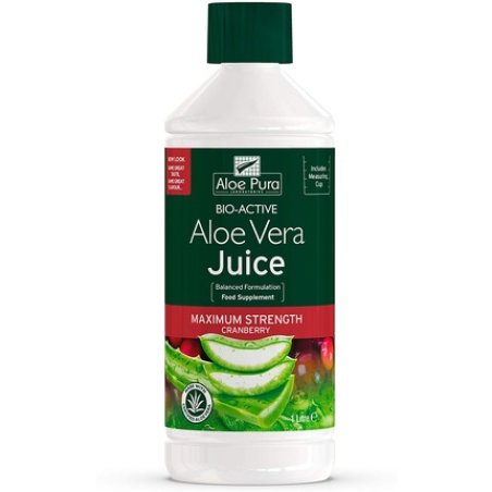 Pura Aloe Aloe Vera Cranberry Juice Max Strength 1ltr