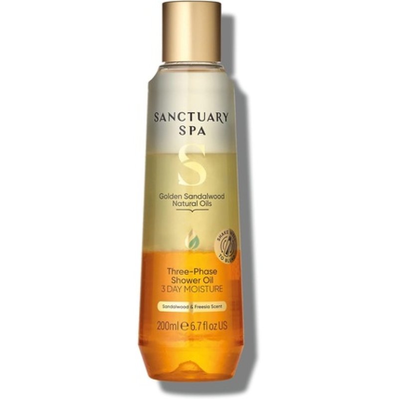 Sanctuary Spa Golden Sandalwood Three-Phase Shower Oil 250ml