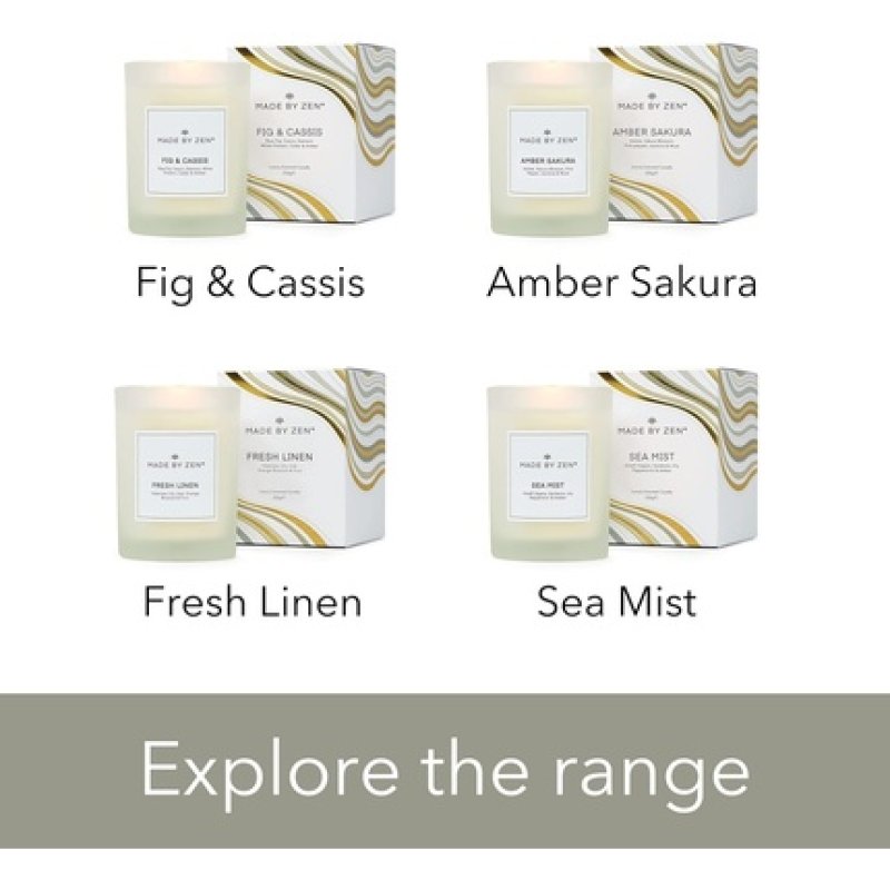 Made By Zen Black Luxury Scented Candle Expertly Blended Fragrances Aromatherapy 100% Natural Wax Vegan Cruelty Free