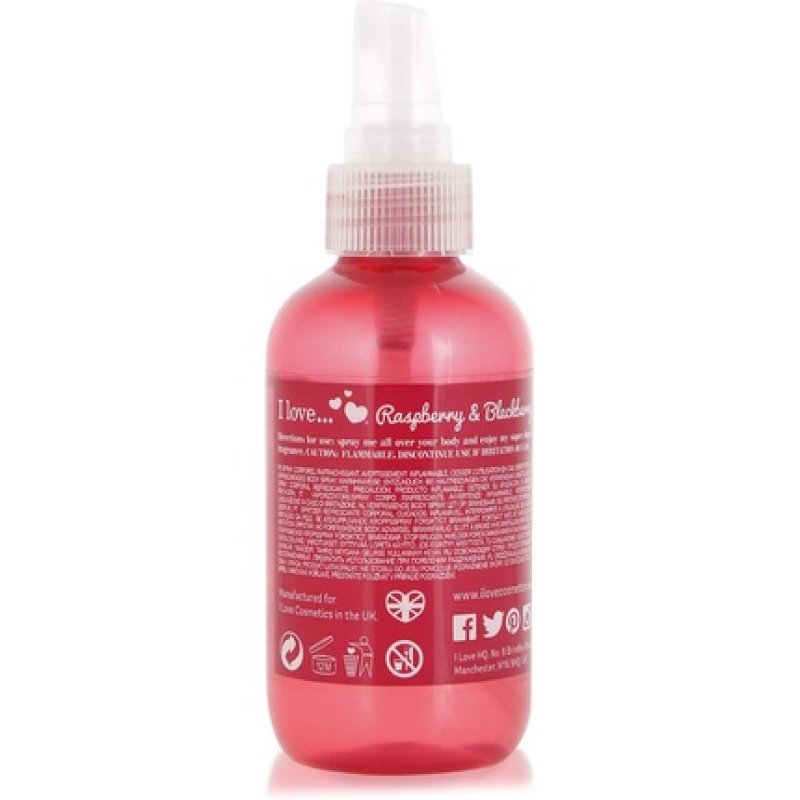 I Love Raspberry & Blackberry Body Spritzer Formulated with Natural Fruit