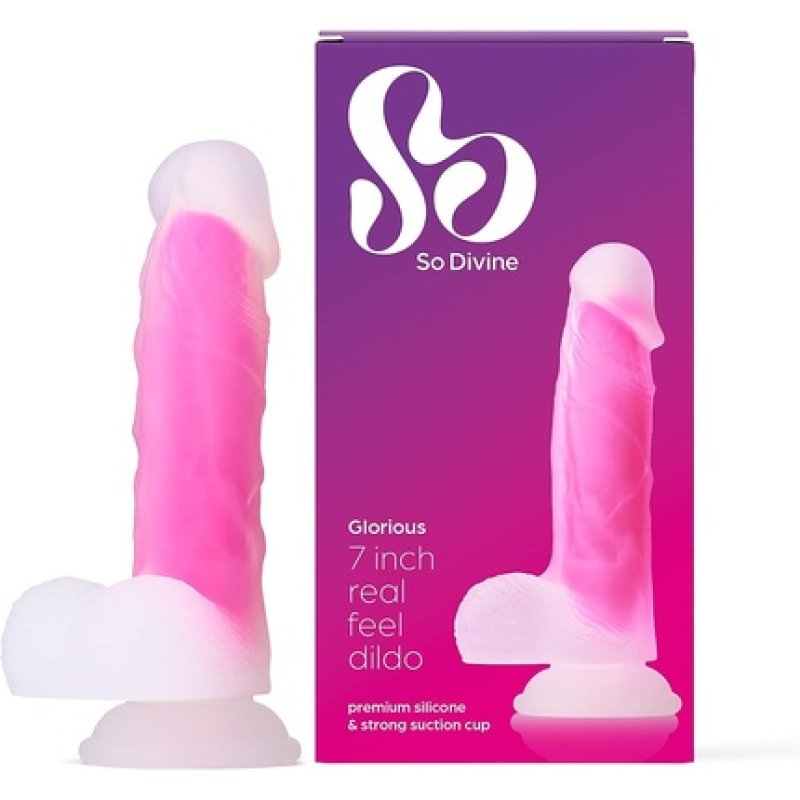 So Divine Glorious Soft Silicone Dildo with Suction Cup 17.8cm