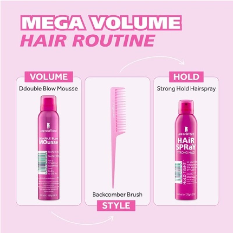 Lee Stafford Back Combing Brush/Comb for Men and Women