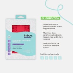 Imbue Overnight Treatment Mask Hair Cap for Loose Curls and Tighter Coils and Kinks Green