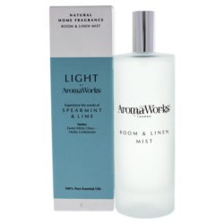 Aromaworks Light Range Room Mist Spearmint and Lime for Unisex 3.4 oz