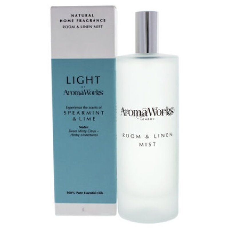 Aromaworks Light Range Room Mist Spearmint and Lime for Unisex 3.4 oz