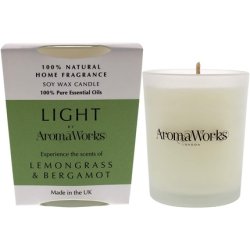 Aromaworks Light Candle Small - Lemongrass And Bergamot For Unisex 2.65 Oz