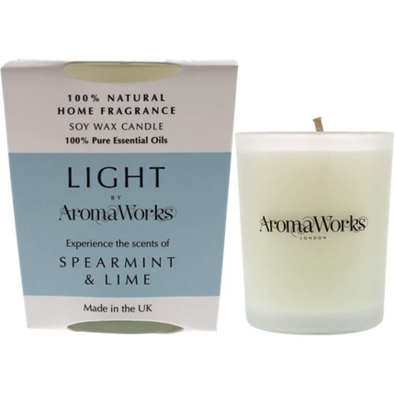 Aromaworks Spearmint and Lime Light Candle Small 2.65 oz