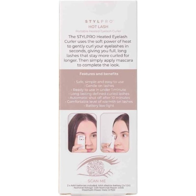 Stylpro Hot Lash Heated Eyelash Curler with Protective Carry Case