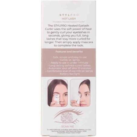 Stylpro Hot Lash Heated Eyelash Curler with Protective Carry Case