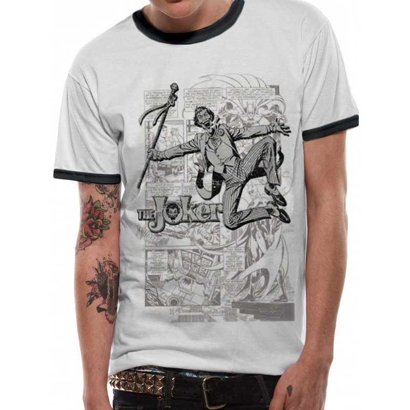 DC COMICS compatible - T-Shirt IN A TUBE- Jocker Retro Cover (XXL)