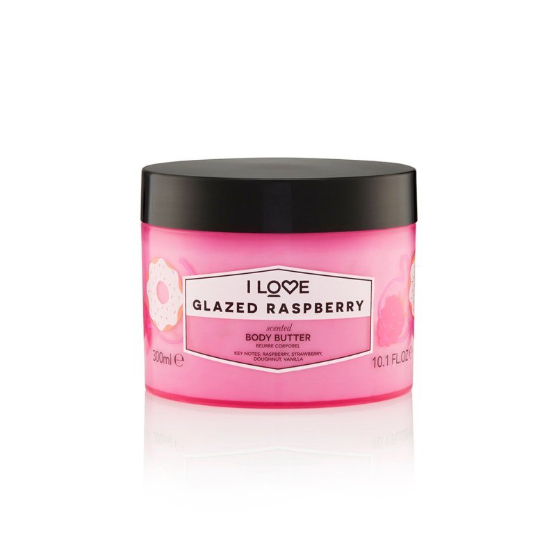 I Love Glazed Raspberry Scented Body Butter with Shea Butter and Coconut