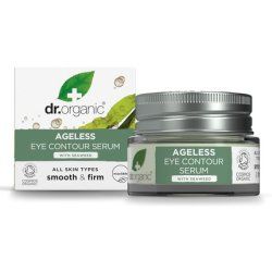 Dr Organic Ageless Eye Contour Serum with Organic Seaweed Moisturizing Fine Lines Wrinkles Natural Vegan Cruelty-Free