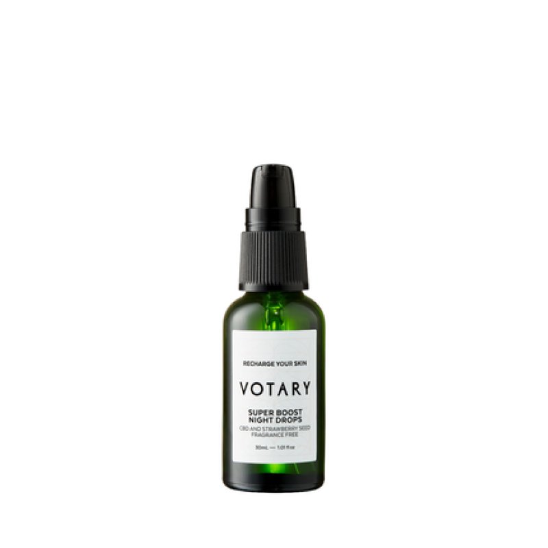 Votary Super Boost Cbd Strawberry Seeds Recovery Night Oil For Face - 30 Ml