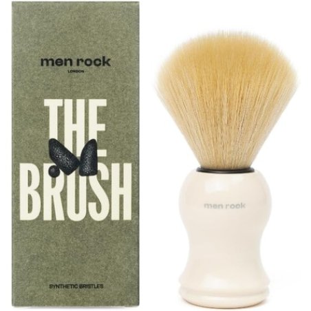 Men Rock Premium Beard Shaving Brush with Soft Synthetic Bristles