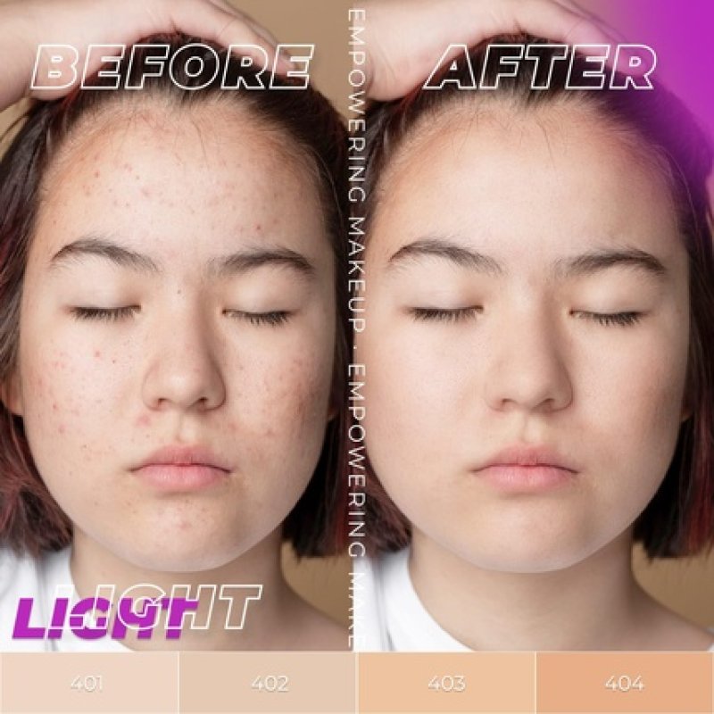 OhMy Clear Face Full Coverage Foundation with Salicylic Acid and Tea Tree Extract 1.35 fl.oz Deep Beige