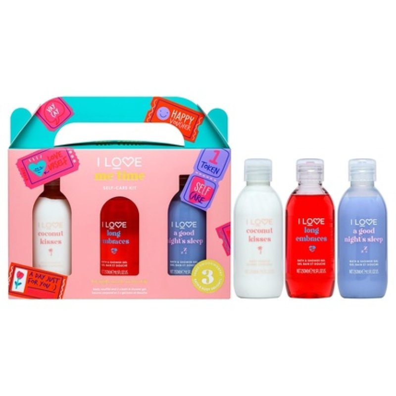 I Love Me Time Pamper Pack Self Care Kit At Home Spa Kit with Shower Gel