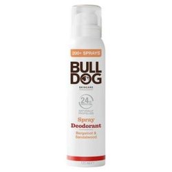 Bulldog Bergamot Sandalwood Spray Deodorant - Men's Natural Deodorant, 125ml