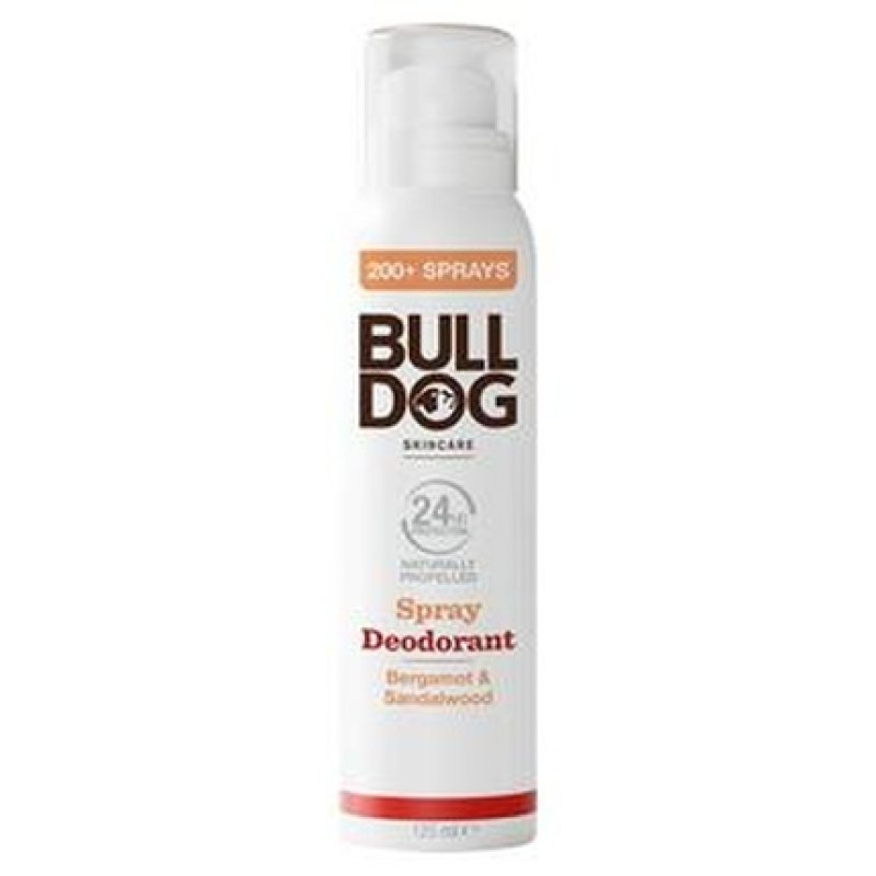 Bulldog Bergamot Sandalwood Spray Deodorant - Men's Natural Deodorant, 125ml